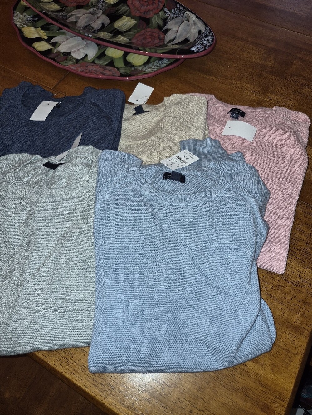 Lot of 5 J Crew Knit Sweaters size S  L Or Xxl 100% Cotton thin NWT mens